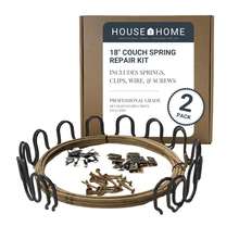 Load image into Gallery viewer, House2Home 18" Sofa Upholstery Spring Replacement Kit- 2pk Springs, Clips, Wire for Furniture Chair Couch and Recliner Repair Includes Instructions