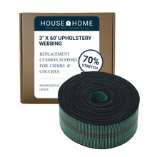 Load image into Gallery viewer, Webbing for Lawn Chairs and Furniture, Upholstery Webbing to Repair Couch Supports for Sagging Cushions, 3 Inch Wide by 60 Foot Roll 70% Stretch Elastic Chair Webbing Replacement