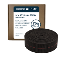 Load image into Gallery viewer, Webbing for Lawn Chairs and Furniture, Upholstery Webbing to Repair Couch Supports for Sagging Cushions, 3 Inch Wide by 40 Foot Roll 20% Stretch Elastic Chair Webbing Replacement