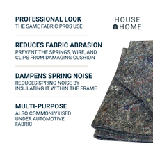 Load image into Gallery viewer, 24" x 6 ft. Durapad Insulator for Upholstery Spring Cover | Padding Installs Between Springs and Seat Decking of Sofa, Couch, Loveseat, Chair