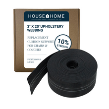 Load image into Gallery viewer, Webbing for Lawn Chairs and Furniture, Upholstery Webbing to Repair Couch Supports for Sagging Cushions, 3 Inch Wide by 20 Foot Roll 10% Stretch Elastic Chair Webbing Replacement