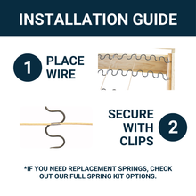Load image into Gallery viewer, House2Home Upholstery Stay Wire for Sofa Furniture Springs, 40ft with 80 Clips, 16 Gauge Paper Wrapped Wire, Includes Instructions