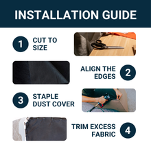 Load image into Gallery viewer, House2Home Full Box Spring Dust Cover for Bed Box Spring Repair, Heavy Duty 2.4 oz. Black Cambric Cloth, Replacement Box Spring Cover