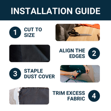 Load image into Gallery viewer, Upholstery Black Cambric Dust Cover for Furniture and Box Springs- 40 Inch x 3 Yard