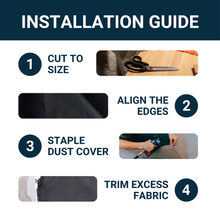 Load image into Gallery viewer, Upholstery Black Cambric Dust Cover for Furniture and Box Springs- 36 Inch x 3 Yard