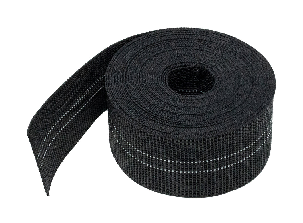 Webbing for Lawn Chairs and Furniture, Upholstery Webbing to Repair Couch Supports for Sagging Cushions, 3 Inch Wide by 60 Foot Roll 10% Stretch Elastic Chair Webbing Replacement