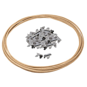 Upholstery Stay Wire for Stabilizing Furniture Springs- 20ft with 40 Clips- w/ Instructions